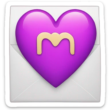 Heart with the letter M in it sticker