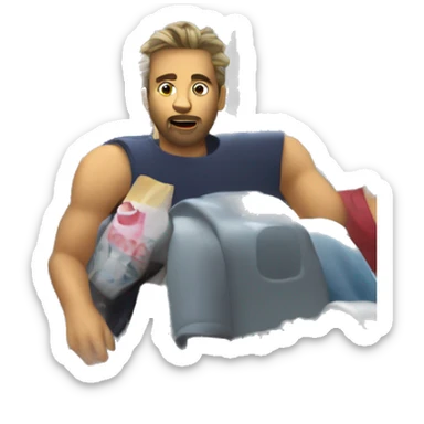 Oca subida en el tren sticker