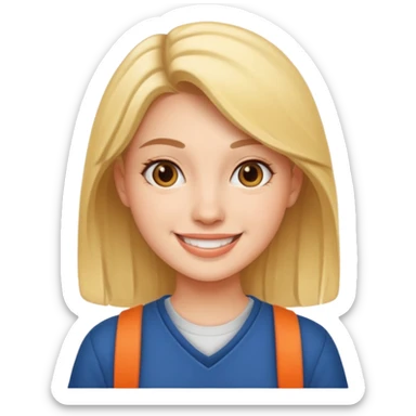 a female college student sticker