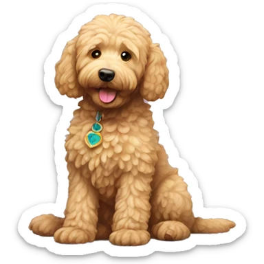 Golden doodle dog sticker