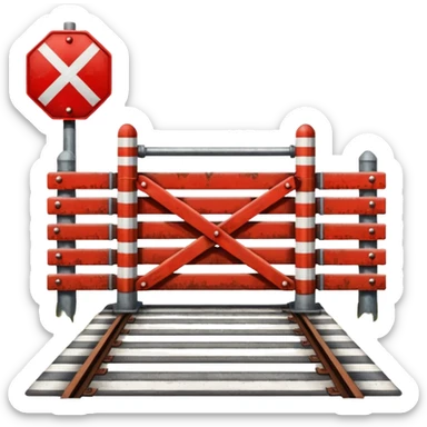 Railroad crossing  sticker
