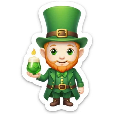 cute green leprechaun  sticker