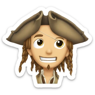 jack sparrow sanji one piece sticker