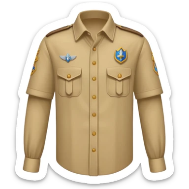 3 doigts levés d’une main scouts beige  sticker
