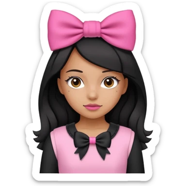 Pink and black, nyc , bows  sticker