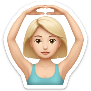 Minimal wellness-style emoji of a woman doing face yoga exercises, hands gently lifting and stretching facial muscles, calm and natural look, clear face yoga movement, simple and easy-to-understand icon, no beauty or medical elements

 sticker