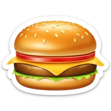 gold burger with shiny gold bun and patty sticker