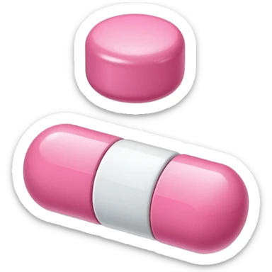 pink and white medication sticker