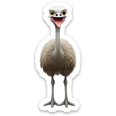 Ostrich standing right sticker