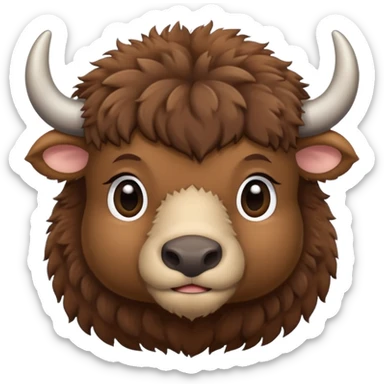 Bébé bison sticker