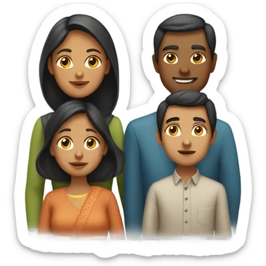 One Indian mom, and one Iranian mom, and three sons sticker