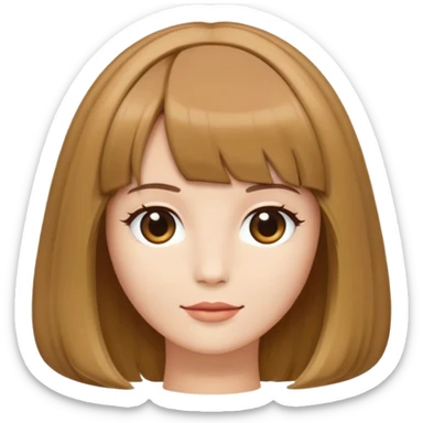 single light brown bob wig no person sticker