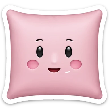  regular light pink pillow with no faces  sticker