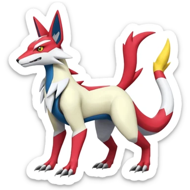 Zeraora-Lombax-Sergal-Zangoose-Cyclizar-Genesect-Pokémon, full body sticker