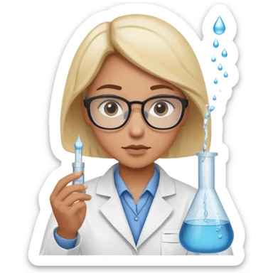 Testing water samples   sticker