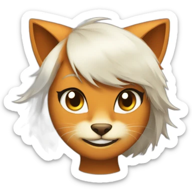 Buffed Catgirl Firefox sticker