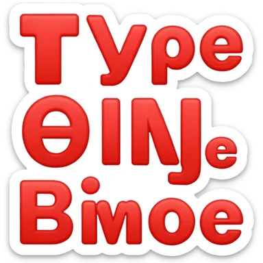 ❦ this type in red colour sticker