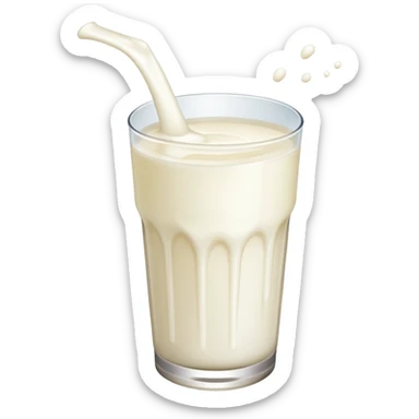 A squirt of milk flying in the air  sticker