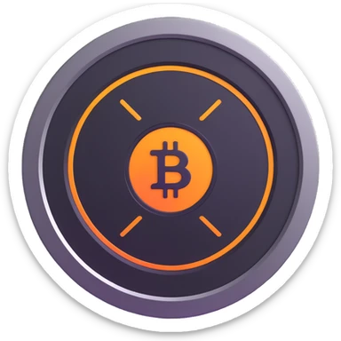 metallic futuristic $PORTAL crypto coin with a portal-like glow sticker