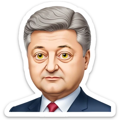 Photorealistic ex President of Ukraine Petro Poroshenko sticker