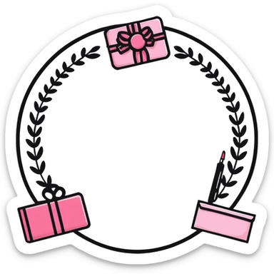 Beauty salon gift certificate sticker