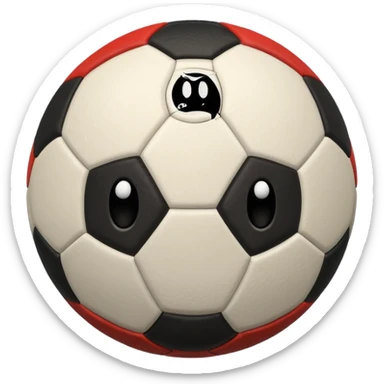 BALON DE FUTBOL CON CARAS MIEDO sticker