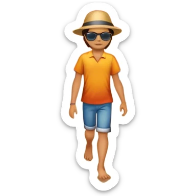 beach sunset. Two sets of footprints—one small, the other larger childhood self and inner child sticker