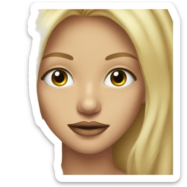 Blonde beauftiful siten eye girl sticker