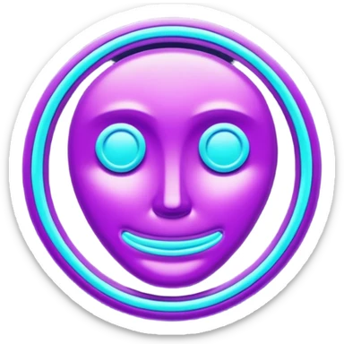 futuristic glowing neon “10/10” sign, purple and cyan glow, dark background sticker