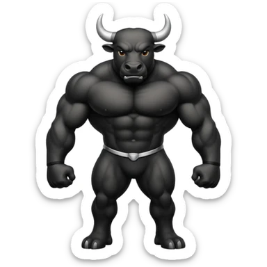 bull black sticker