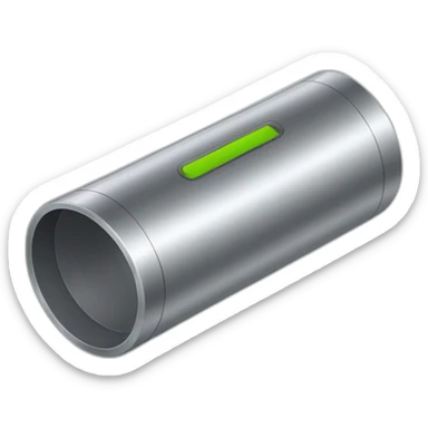Metal Cylindrical metal measuring device with a flared top that is smaller than the flared bottom and skinny in the middle  sticker