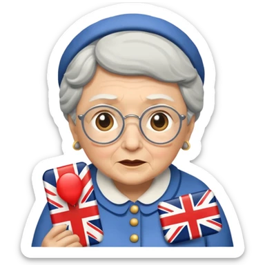 add the boy and make the granny more british  sticker