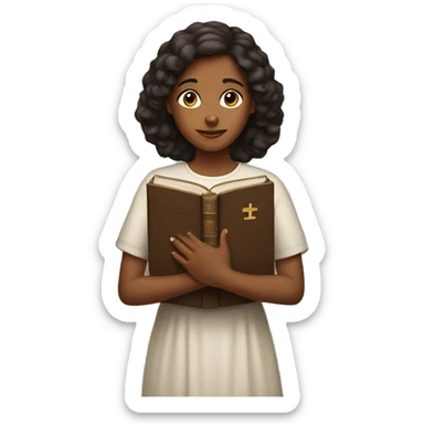 Brown girl with Bible sticker