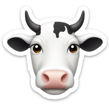 white cow with a lot of TINY black dots sticker