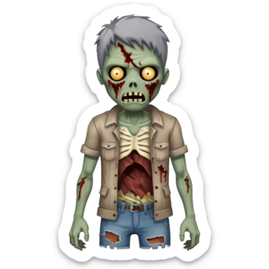 zombie half sticker
