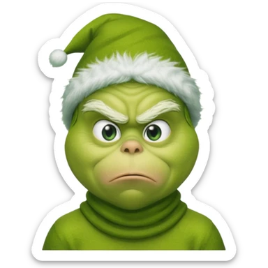 The grinch with a balaclava on sticker