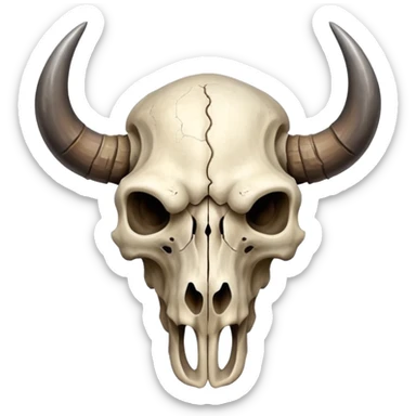 Indian bison skull head sticker