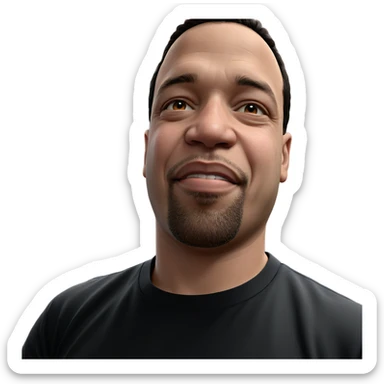 casual portrait of a man sticker