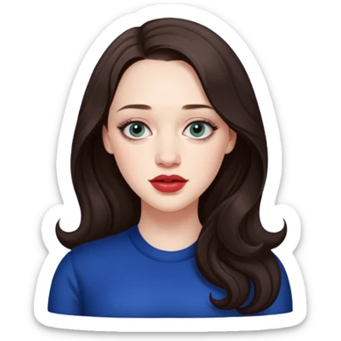 Kat Dennings real features  sticker