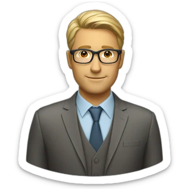 ERP consultant glasses men sticker