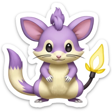 Rattata-Emolga-Pachirisu-Cacomistl-Fakemon-hybrid-creature (full body) sticker