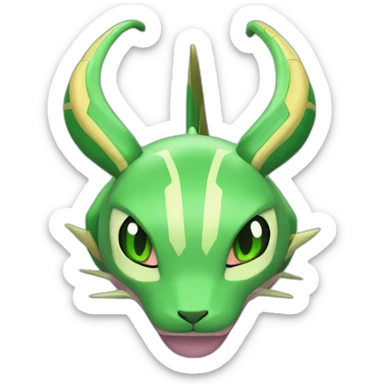Mew Two Rayquaza hybrid sticker