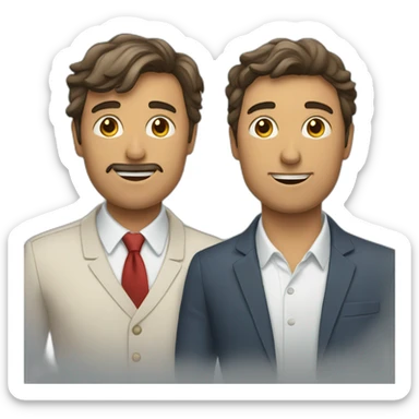 groupe de trois personnes masculin sticker