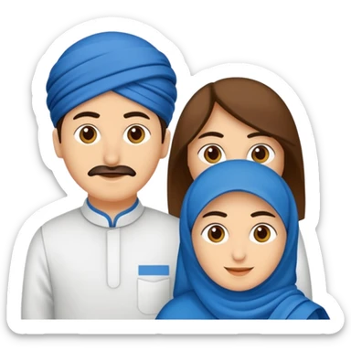 DOĞU TÜRKİSTAN BAYRAĞI (İNSANSIZ) AY VE YILDIZ MAVİ BAYRAK sticker