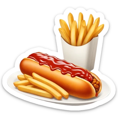 Currywurst Pommes  sticker