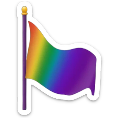 Drapeau inclusive lgbtqia mais avec de aubergine autour sticker