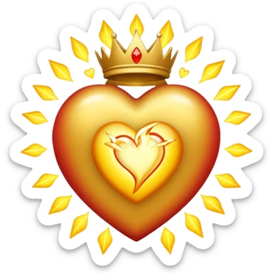 divine heart sticker