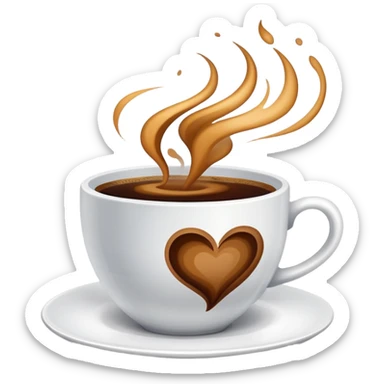 Cup of coffee dancing sticker