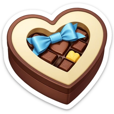 heart chocolate box sticker