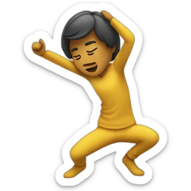 Personne qui fait un dab sticker